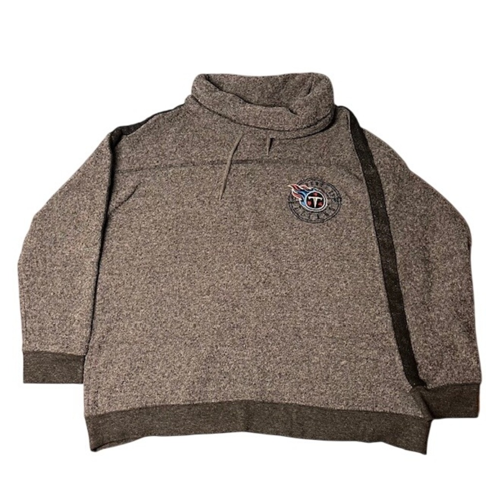 NFL Tennessee‎ Titans Gray Pullover Sweatshirt Funnel Neck Womens XL